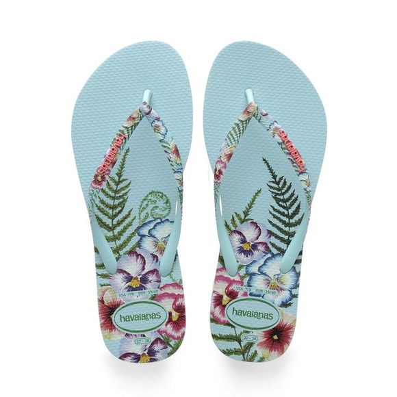 NWT The Havaianas Slim Sensation Flip Flops in Ice Blue - Picture 2 of 6
